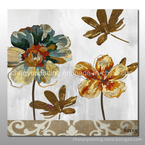 Contemporary Flower Oil Painting on Stretched Canvas